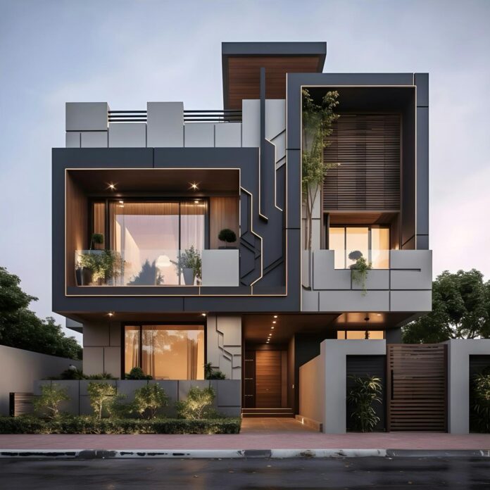 Contemporary two-story home illustrating emerging residential architecture trends