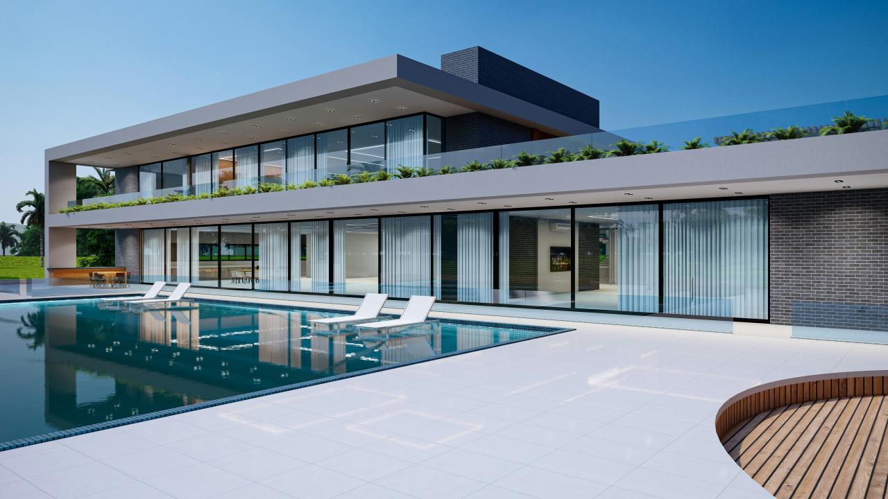 Modern residence and pool designed as a connected outdoor living space